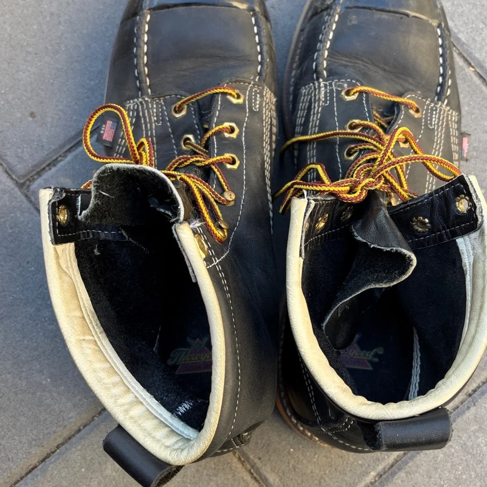 THOROGOOD MEN'S AMERICAN HERITAGE WORK BOOTs Steel toes Black size 11